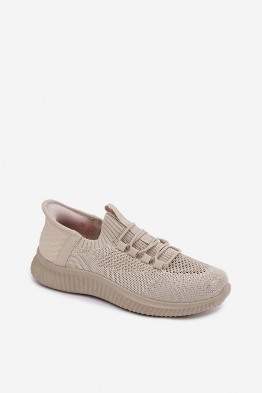 Zandkleurige instapsneakers Olive