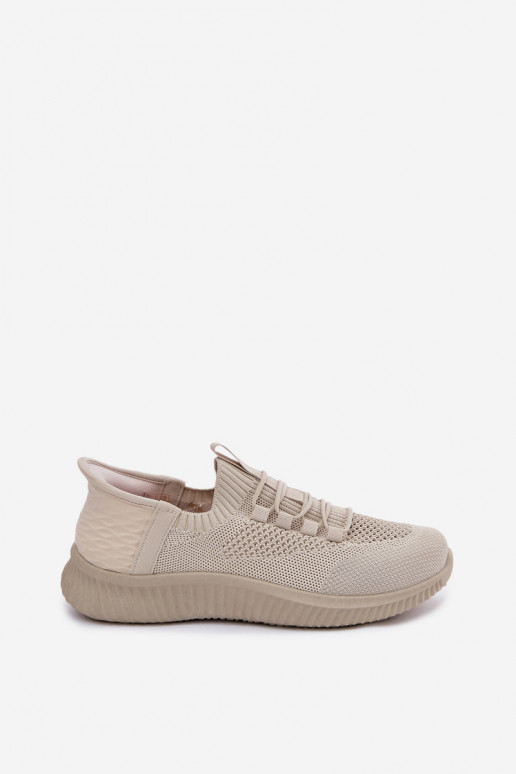 Zandkleurige instapsneakers Olive