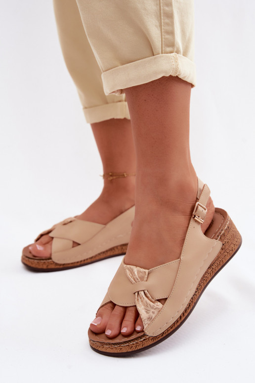 Comfortabele dames platform sandalen in zand Iggy