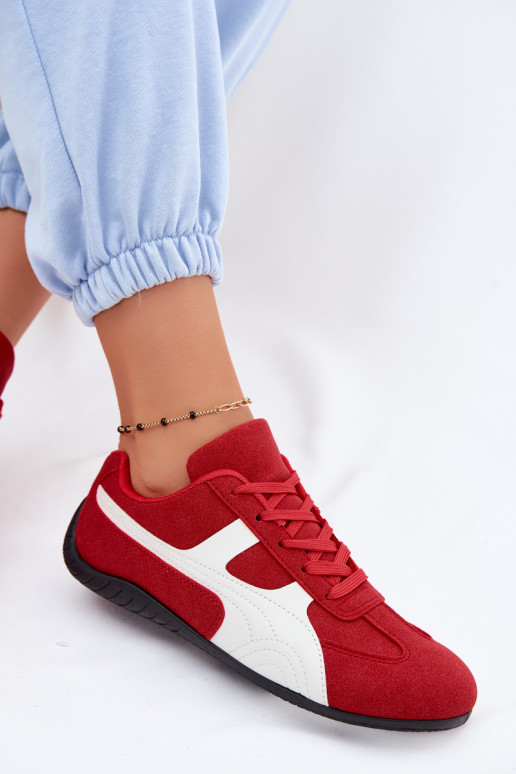 Sneakers model schoenen Dames rood Het heeftple