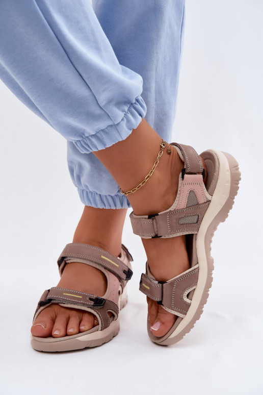 Dames sportieve sandalen McKeylor 95414 zand-roze