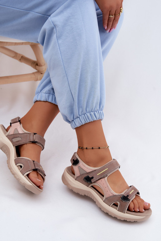 Dames sportieve sandalen McKeylor 95414 zand-roze