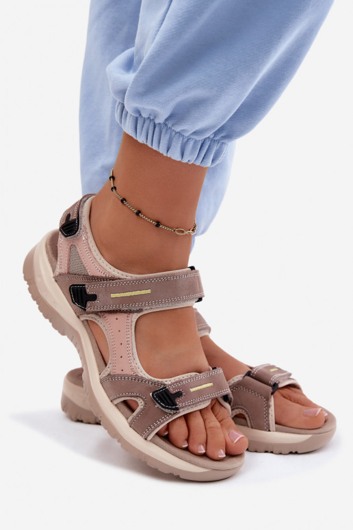 Dames sportieve sandalen McKeylor 95414 zand-roze
