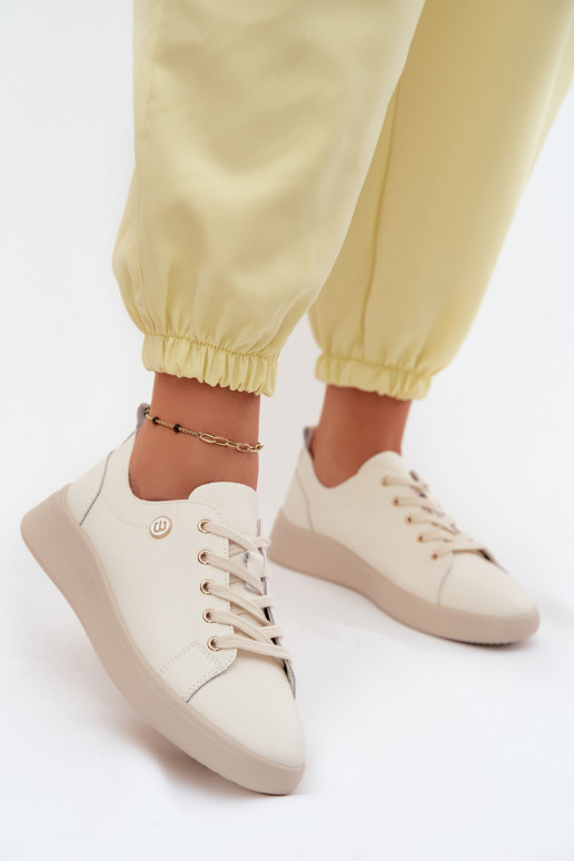 Leer schoenen Dames Vinceza 41508 ivoor