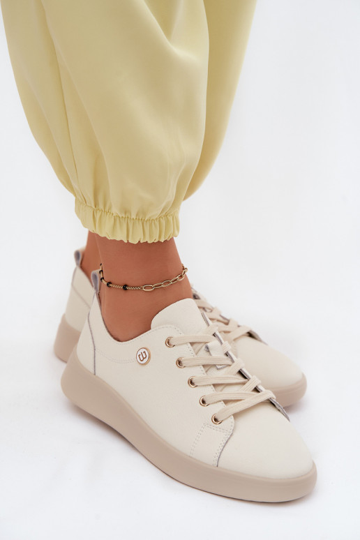 Leren schoenen Vinceza 41508 ivoorkleurig
