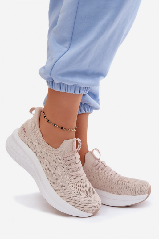 materiaal sportschoenen Sneakers model schoenen Dames Persistent model Kobbo 102425 beige