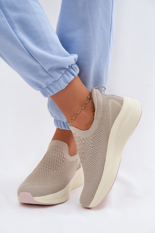 Persistent model Sneakers model schoenen Dames materiaal Kobbo 102424 beige