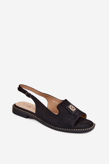 Dames sandalen met brede hakken Met sierlijk Detalem S.Barski KV61-6015 zInart 2