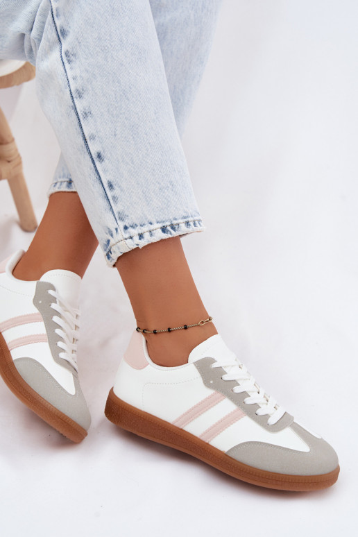 Wit-roze sneakers Seabell