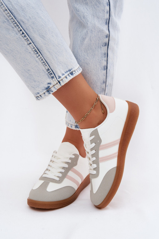 Wit-roze sneakers Seabell