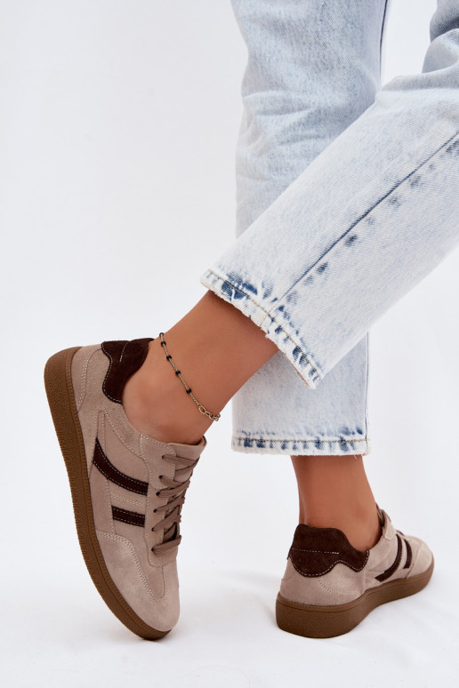 Zand suède sneakers Zazoo N1176S2