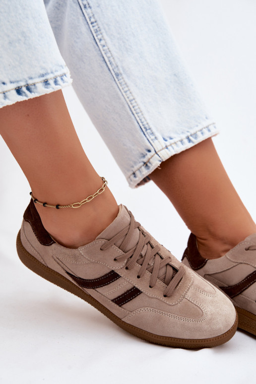 Zand suède sneakers Zazoo N1176S2