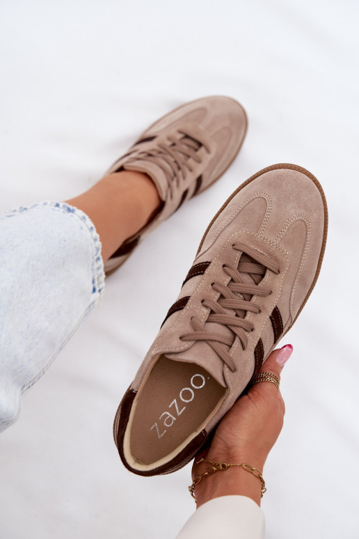 Zand suède sneakers Zazoo N1176S2