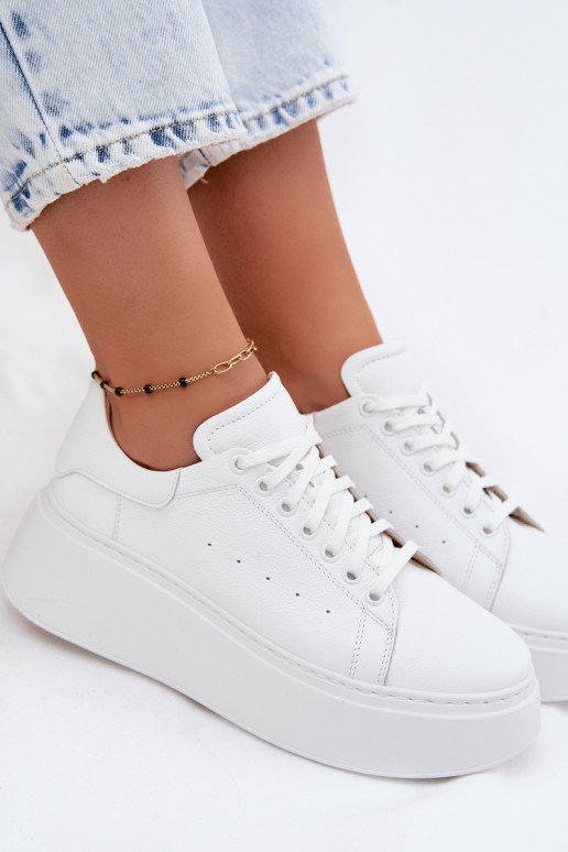 Witte platformsneakers Zazoo N408S2