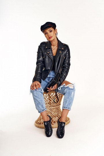 Dames leren sneakers Big Star zwart 2