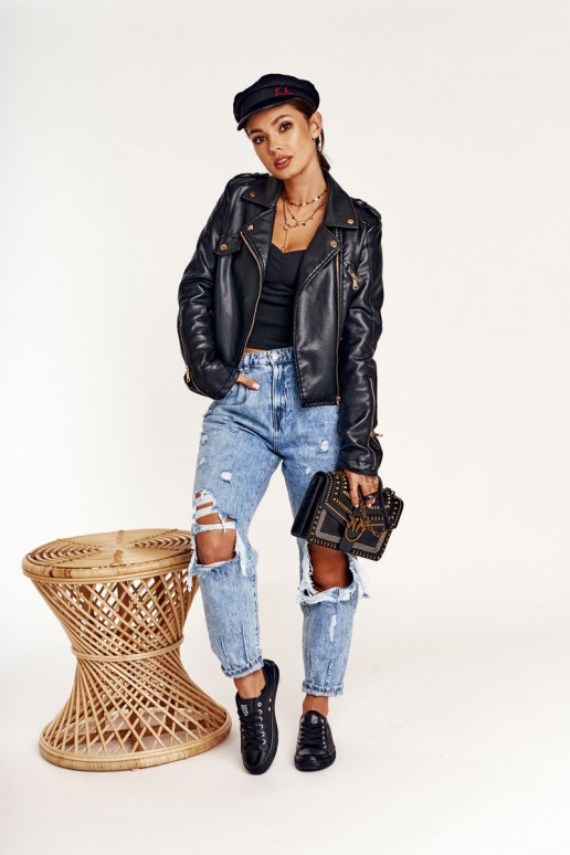 Dames leren sneakers Big Star zwart