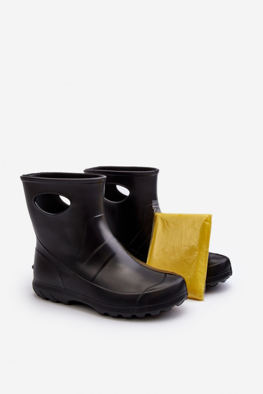 Dames waterdichte rubberen laarzen zwart LEMIGO GARDEN 752