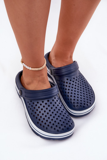 Lichte dames donkerblauwe slippers Ardanica 2