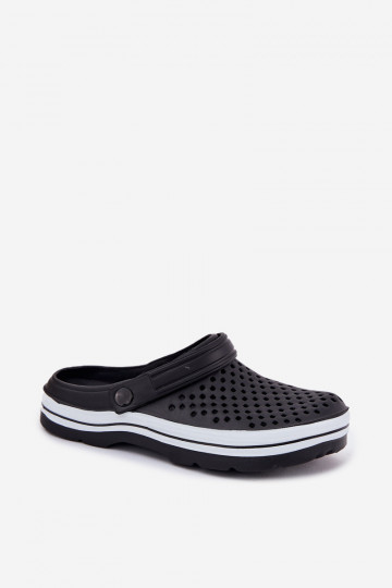 Lichte heren zwarte slippers Tai Turiravena