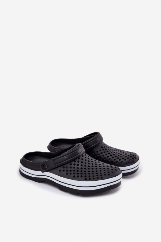 Lichte heren zwarte slippers Tai Turiravena