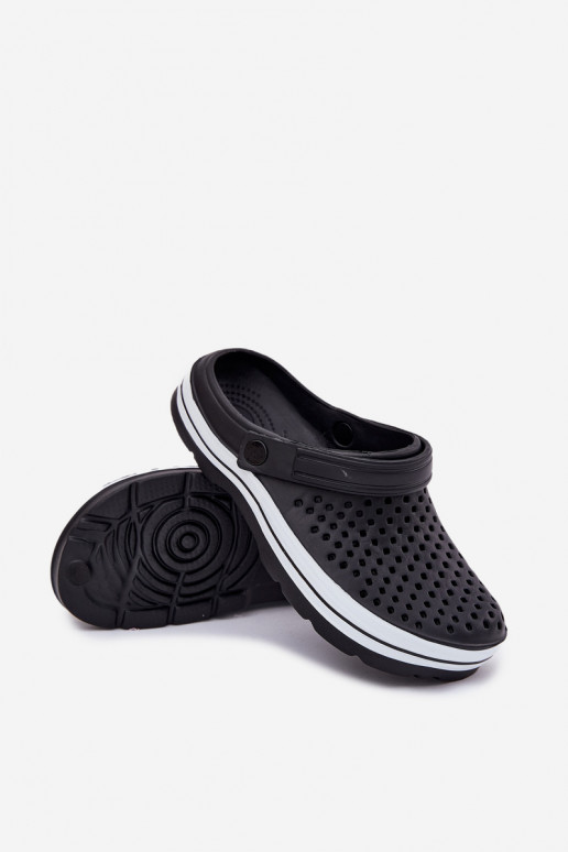 Lichte heren zwarte slippers Tai Turiravena