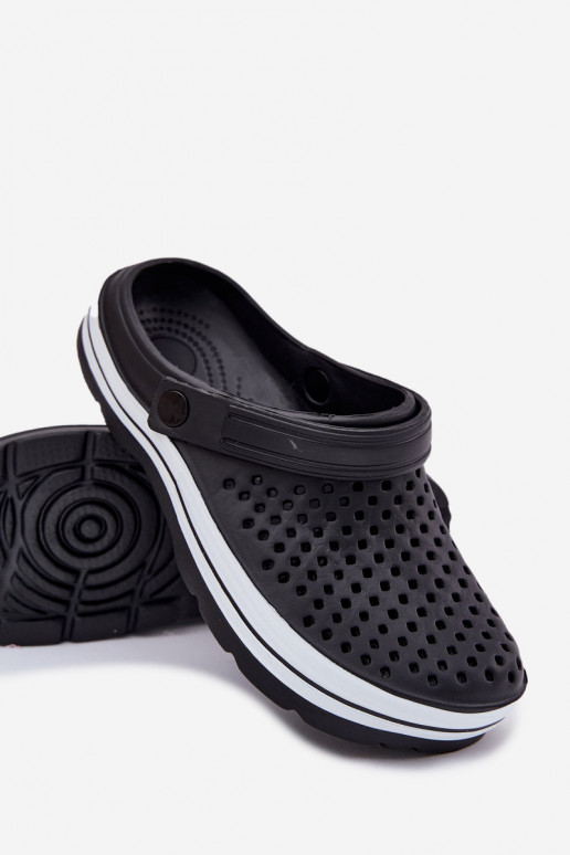 Lichte heren zwarte slippers Tai Turiravena