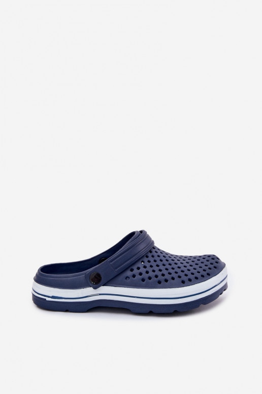 Lichte heren donkerblauwe slippers Tai Turiravena
