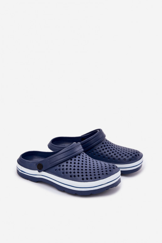 Lichte heren donkerblauwe slippers Tai Turiravena
