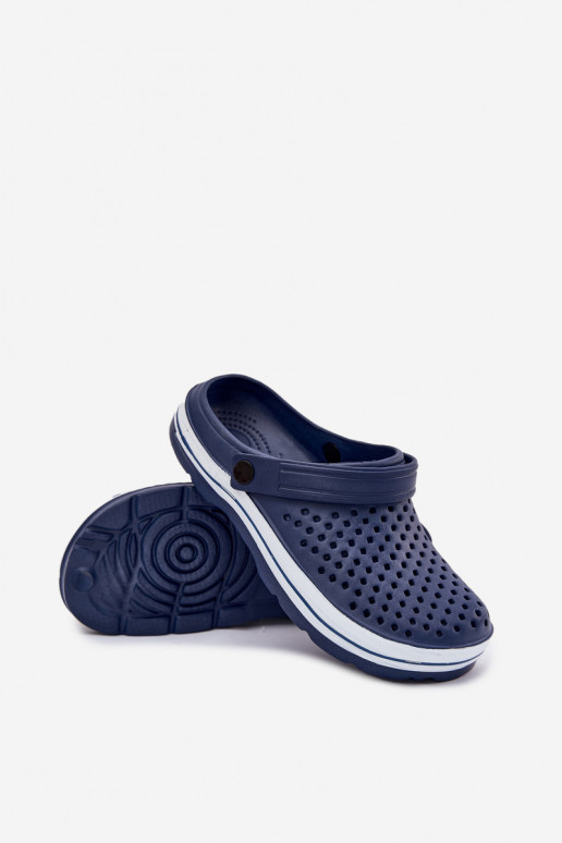 Lichte heren donkerblauwe slippers Tai Turiravena