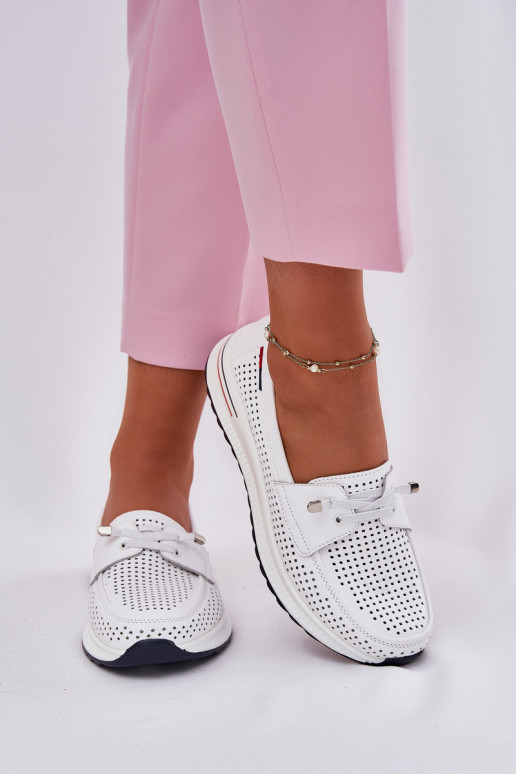 Leer schoenen Dames met platform Initte kleur Violeth