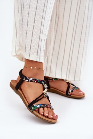 Dames zwarte sandalen met bandjes Nusoreth 2