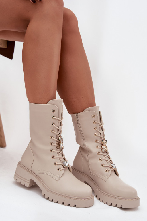 Enkellaarsjes voor Inerknemers DamesPrzypinkami teddyberen Harten beige Iravine