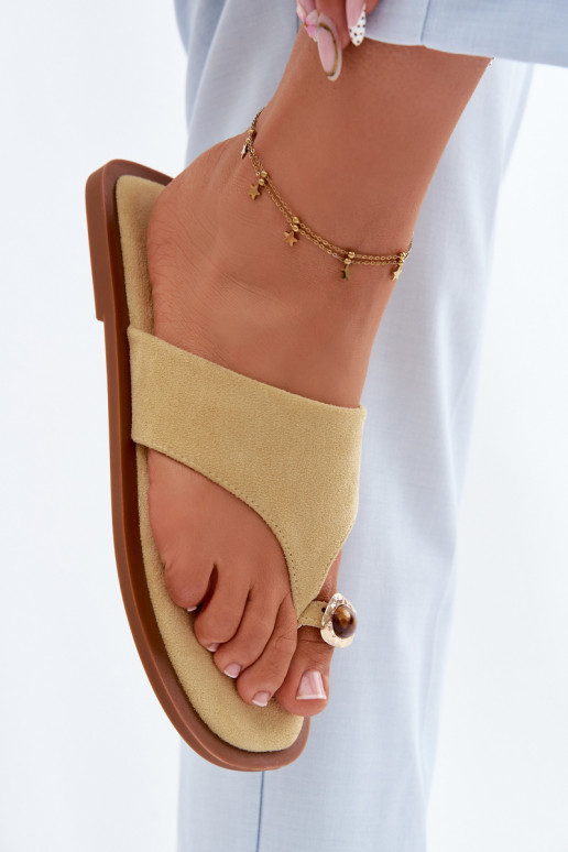 Dames slippers met decoratieve details gele Fedira