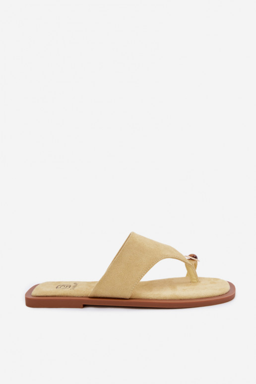 Dames slippers met decoratieve details gele Fedira