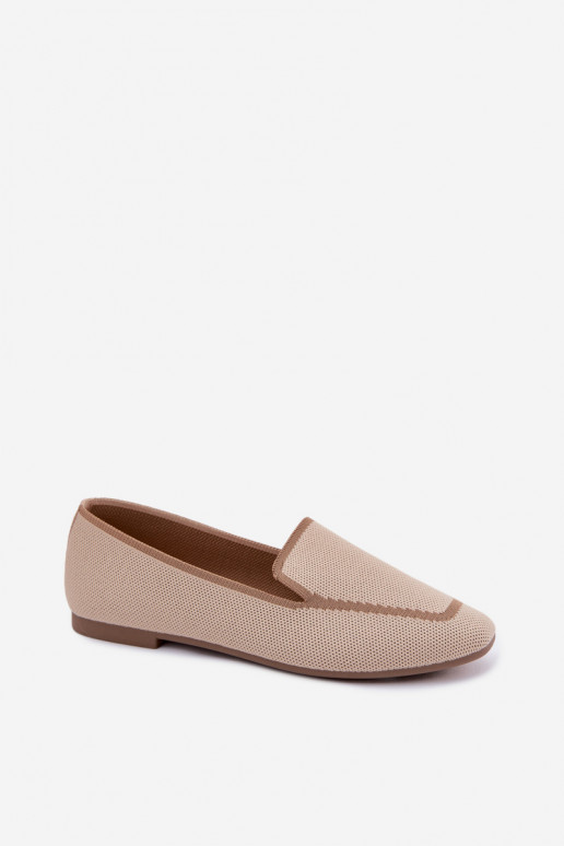 Textiele mocassins zandkleurig Selisa