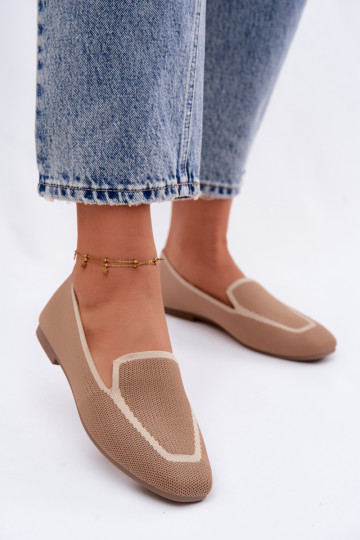 Textiel mocassins gelijk aan bruine kleur Selisa