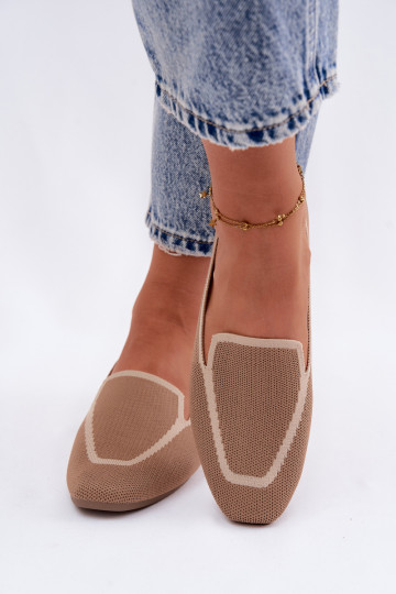 Textiele mocassins bruin Selisa 2