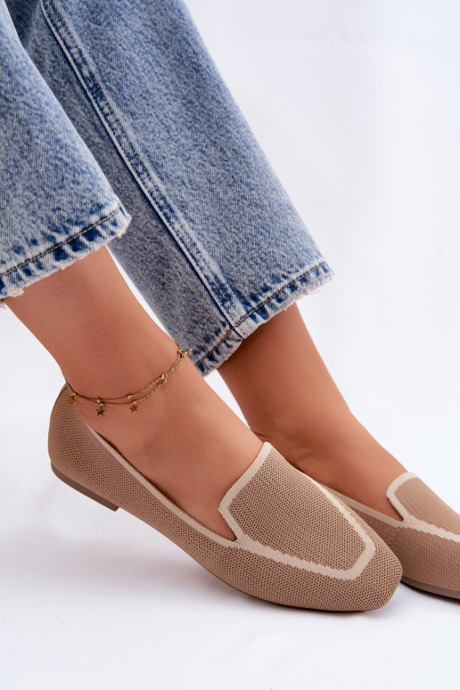 Textiel mocassins gelijk aan bruine kleur Selisa