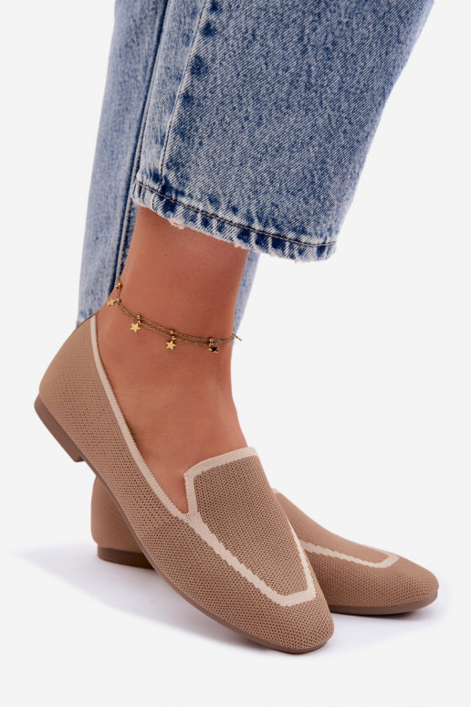 Textiel mocassins gelijk aan bruine kleur Selisa