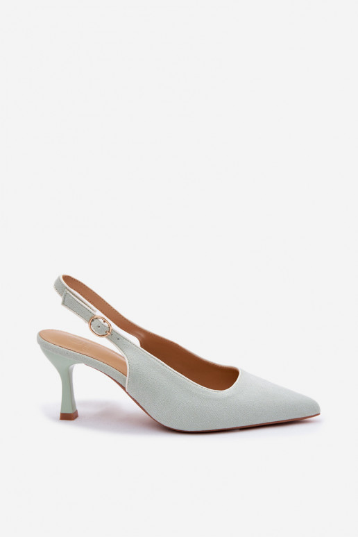 Dames sandalen met dunne hakken in muntkleur Relmira