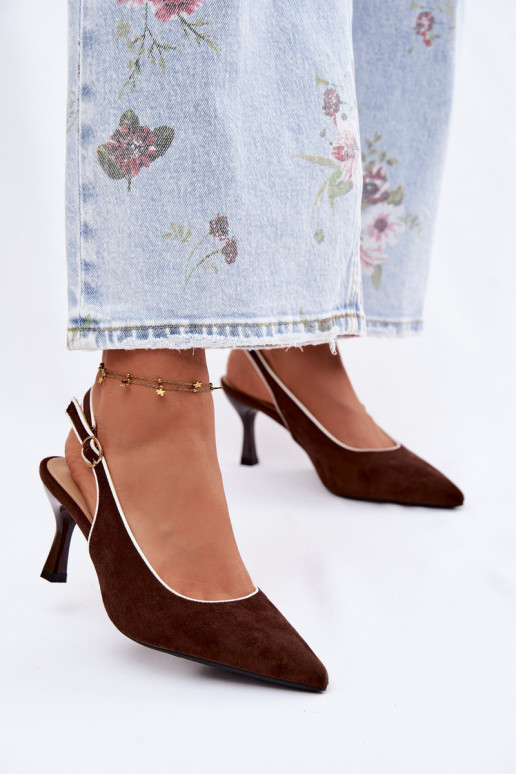 Dames sandalen met dunne hakkenLamóInką CzekoladoIne Relmira