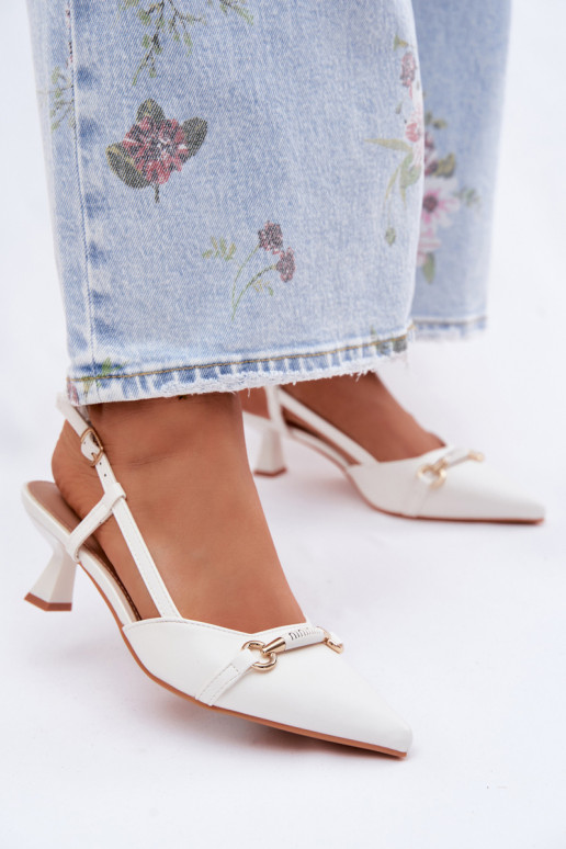 Dames sandalen met hakken Ze Szpiczastymi Noskami Initte kleur Felessa