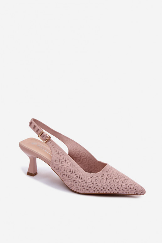Hoge hakken sandalen in roze kleur Delessa