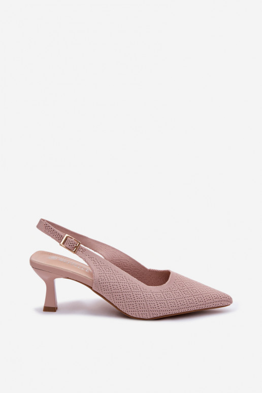 Hoge hakken sandalen in roze kleur Delessa