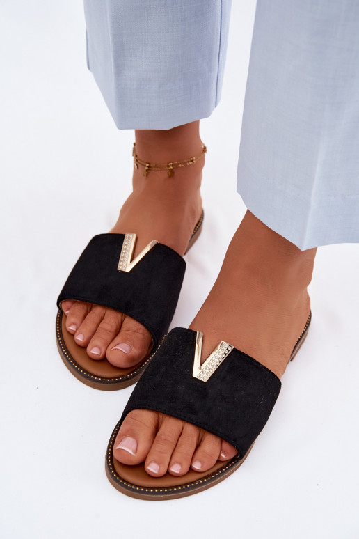 Slippers Dames plat Met sierlijk Detalem V zInart Nelmira