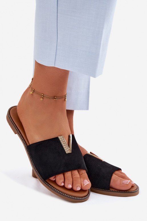 Slippers Dames plat Met sierlijk Detalem V zInart Nelmira