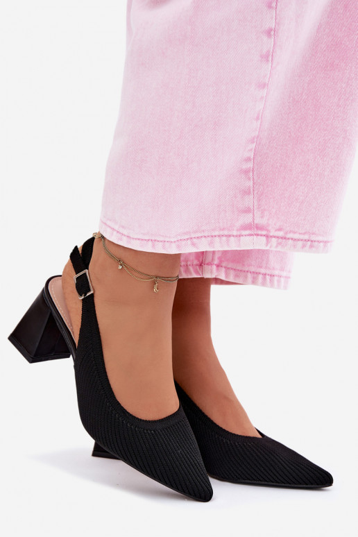 Zwarte sandalen met hakken Elissea