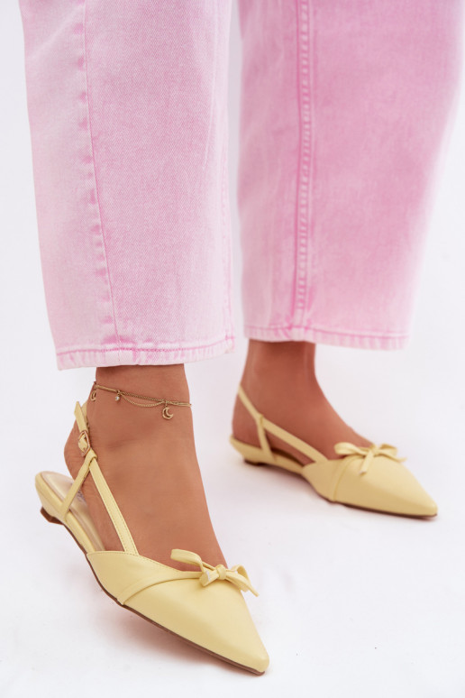 Dames sandalenImitacji Skóry Op een lage hak geel Jelmera