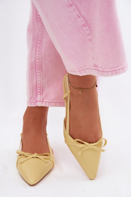 Dames sandalenImitacji Skóry Op een lage hak geel Jelmera