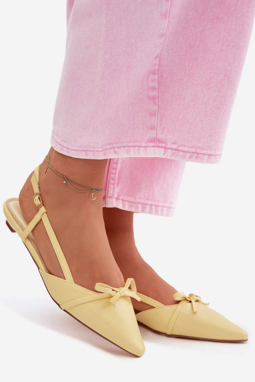 Dames sandalenImitacji Skóry Op een lage hak geel Jelmera